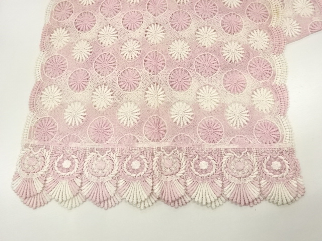  レース花模様ショール